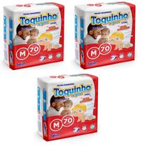 Kit Fralda Descartável Toquinho de Gente Basic Plus Tamanho M - 210 Tiras