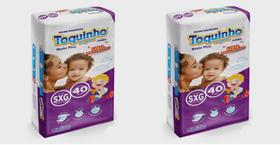 Kit Fralda Descartável Toquinho de Gente Basic Plus Tamanho SXG - 80 Tiras