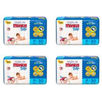 Kit Fralda Descartável Turma da Mônica Baby Jumbo - Tam P - 120 Fraldas - BARATO