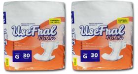 Kit Fralda Geriátrica Descartável UseFral Tamanho G - 60 Unidades