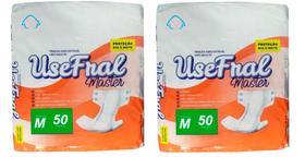 Kit Fralda Geriátrica Descartável UseFral Tamanho M - 100 Unidades