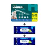 Kit Fralda Higifral Pants + 2 Toalhas Umedecidas Higifral