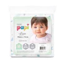 Kit Fralda Luxo 70x70cm 15 Pçs Azul Papi