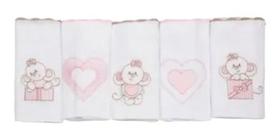 Kit Fralda Luxo Estampada 5 Unidades Inconfral Menina Kit Fralda Luxo Estampada 5 Unidades Inconfral Menina