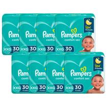 Kit Fralda Pampers Confort Sec Mega Tamanho XXG com 240 unidades Kit Fralda Pampers Confort Sec Mega Tamanho XXG com 240 unidades