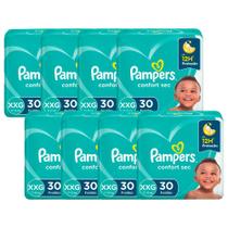 Kit Fralda Pampers Confort Sec Mega Tamanho XXG com 240 unidades