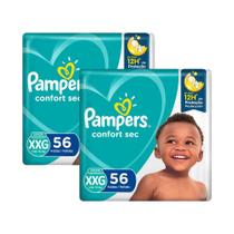 Kit Fralda Pampers Confort Sec Super Tamanho XXG 112 Tiras