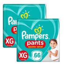 Kit Fralda Pampers Pants Com 66 Tamanho Xg 2 Unidades