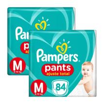 Kit Fralda Pampers Pants Com 84 Tamanho M 2 Pacotes