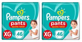 Kit Fralda Pampers Pants - Tamanho XG - 92 Unidades