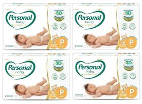 Kit Fralda Personal Baby Mega Premium Protection - Tam P - 184 fraldas - ATACADO BARATO