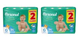 Kit Fralda Personal Baby Protect & Sec Mega - Tam G - 68 unidades - ATACADO BARATO