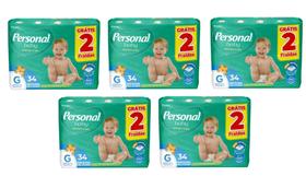 Kit Fralda Personal Baby Protect & Sec - Tam G - 170 unidades - ATACADO BARATO