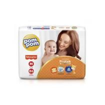 Kit Fralda Pompom Derma HIPER Protek Tam M - 172 fraldas - ATACADO BARATO