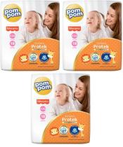 Kit Fralda Pompom Derma Protek Jumbo Fisher-Price - Tam XXG (14 a 18KG) - 54 fraldas