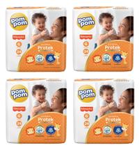 Kit Fralda Pompom Derma Protek Jumbo - Tam G- ATACADO BARATO - 96 Unidades/Tiras