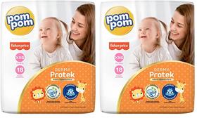 Kit Fralda Pompom Derma Protek Tam XXG - 36 Fraldas