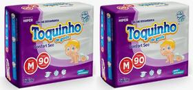 Kit Fralda Toquinho Confort Sec Hiper (Dia & Noite) Tam M - ATACADO BARATO - 180 Unidades/Tiras