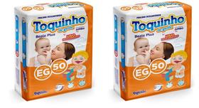 Kit Fralda Toquinho De Gente Basic Plus Tam EG - 12 a 14,5 Klg 100 Tiras