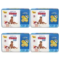 Kit Fralda Turma Da Monica descartaveis Baby Jumbo 4 Pacotes - tamanhos P-M-G-XG-XXG-RN Kit Fralda Turma Da Monica descartaveis Baby Jumbo 4 Pacotes - tamanhos P-M-G-XG-XXG-RN