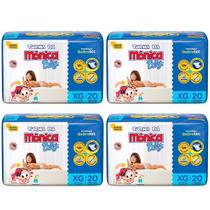 Kit Fralda Turma Da Monica descartaveis Baby Jumbo 4 Pacotes - tamanhos P-M-G-XG-XXG-RN