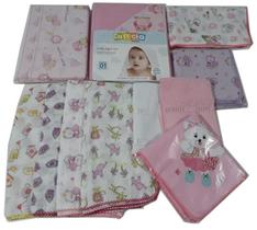 Kit Fraldas Cueiros Travesseiro Lavabos 19 peçasMenino