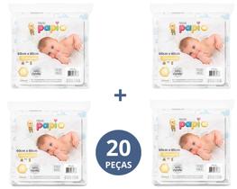 Kit fraldas de pano para bebê estampadas 20-unidades - papi