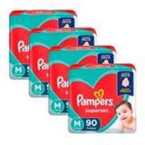 Kit Fraldas Descartáveis Pampers Supersec (Jumbo) Tam. M - 360 Fraldas - BARATO