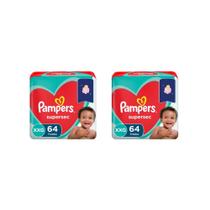 Kit Fraldas Descartáveis Pampers Supersec (Jumbo) Tam XXG - 128 Fraldas - BARATO