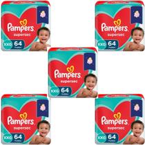 Kit Fraldas Descartáveis Pampers Supersec (Jumbo) Tam. XXG - 320 Tiras - BARATO