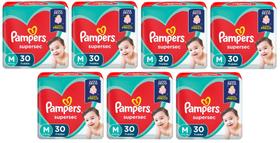 Kit Fraldas Pampers Supersec (Jumbinho) - Tam M - 210 Tiras ATACADO BARATO