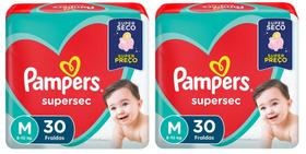 Kit Fraldas Pampers Supersec (Jumbinho) - Tam M - 60 Tiras ATACADO BARATO