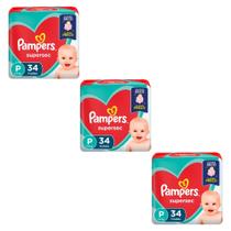 Kit Fraldas Pampers Supersec (Jumbinho) - Tam P - 102 fraldas - ATACADO BARATO