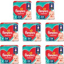 Kit Fraldas Pampers Supersec (Jumbinho) - Tam P - 272 fraldas - OFERTA