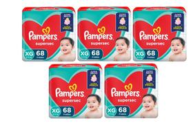 Kit Fraldas Pampers Supersec (Jumbo) Tam XG - 340 fraldas - ATACADO BARATO