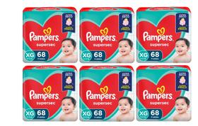 Kit Fraldas Pampers Supersec (Jumbo) Tam XG - 408 fraldas - ATACADO BARATO