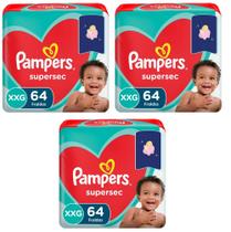 Kit Fraldas Pampers Supersec (Jumbo) Tam XXG - 192 fraldas - ATACADO BARATO