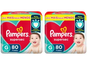 Kit Fraldas Pampers Supersec Tam. G