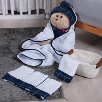 Kit fraldinha e toalha capuz bebê maternidade