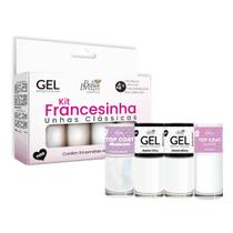 Kit Francesinha Unhas Clássicas 4 Esmaltes Efeito Gel Seca sem Cabine Bella Brazil 828 829 323 334
