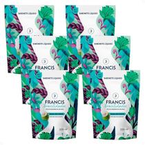 Kit Francis Refil Sabonete Líquido Corpo e Mãos Água De Coco 200ml Com 6