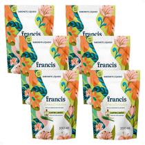 Kit Francis Refil Sabonete Líquido Corpo e Mãos Capim Limão 200ml Com 6