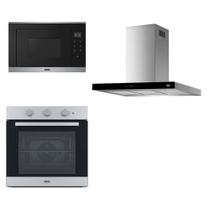 Kit franke coifa de ilha linea 90cm, cooktop por indução, microondas 25 litros, forno elétrico 71 litros 220v