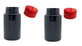 Kit Frasco PET Preto com Tampa Flip Top 500 ml - 24 Unidades