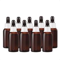 Kit frascos ambar conta gotas esterilizados 20 ml - 50 unid - Uniflowers