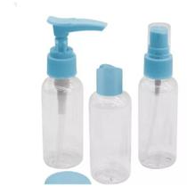 Kit Frascos para Viagem 3 Peças N240284-8 Azul - Quanhe