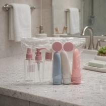 Kit Frascos Para Viagem Com 11 Peças Reutilizáveis Kit Frascos Para Viagem Com 11 Peças Reutilizáveis
