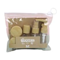 Kit Frascos Para Viagem Com 6 Peças Porta Shampoo Pote de Creme Kit Frascos Para Viagem Com 6 Peças Porta Shampoo Pote de Creme