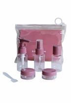 Kit Frascos Viagem Necessaire 7 Peças Organizador Cosméticos Kit Frascos Viagem Necessaire 7 Peças Organizador Cosméticos