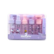 Kit Frascos Viagem Snoopy 8 Peças Original Miniso